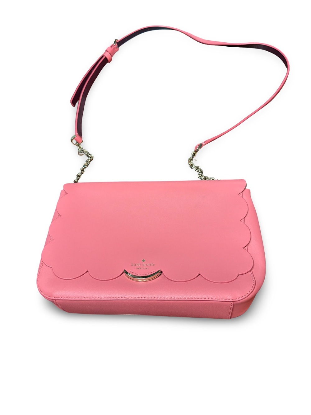 kate spade Pink Scallop-Edge Leather Crossbody Bag